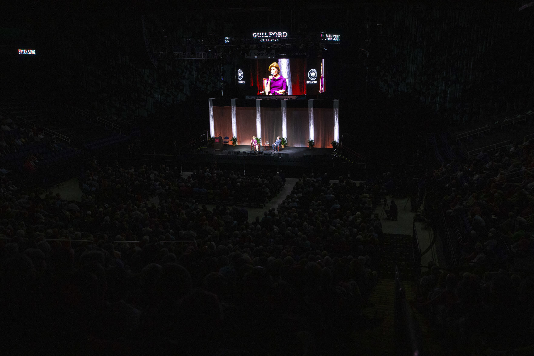 Laura Bush speaks at Guilford College Bryan Series